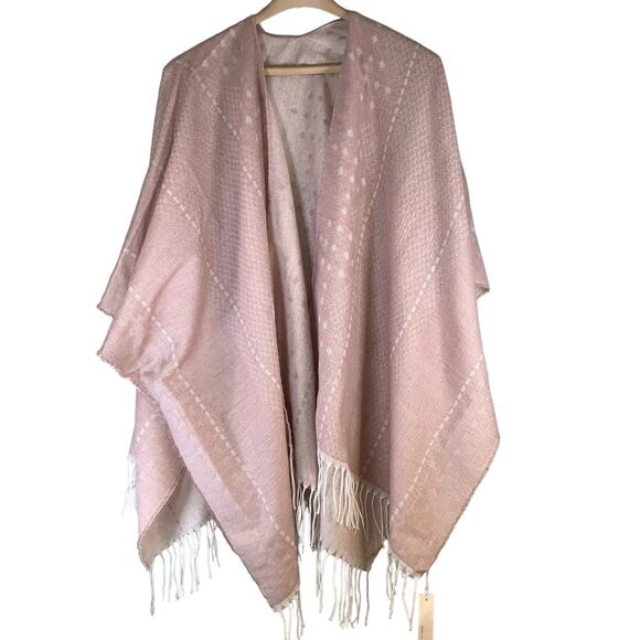 Gentle Fawn Light Pink Soft Wrap Fringed Layering Blanket Scarf Size M/L NWT - Picture 8 of 8